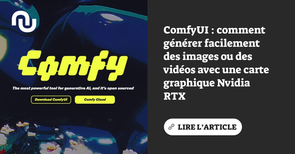 Saviez-vous qu'il était possible de se passer de services comme MidJourney ou Dall-E pour créer des images ?

Avec un bon PC, un GPU Nvidia RTX de série 50 et ComfyUI, il est possible d'héberger sa propre IA générative. #Sponso
➡️ l.numerama.com/i5c
