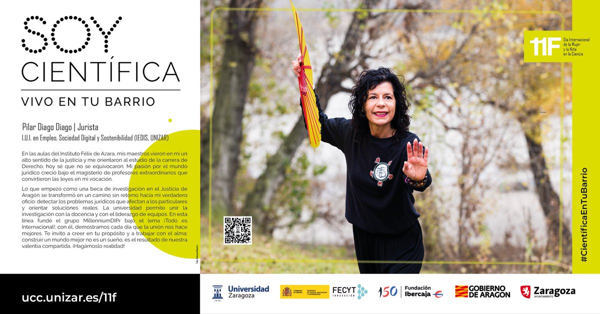 p_millennium's tweet photo. Un honor participar en la campaña #SoyCientifica de @unizar #UniversidadeZaragoza #diadelamujerylaninaenlaciencia
¡Trabajamos con ilusión para construir un mundo mejor!
https://t.co/oT5Pflq5U1 https://t.co/8YI2x78Phd