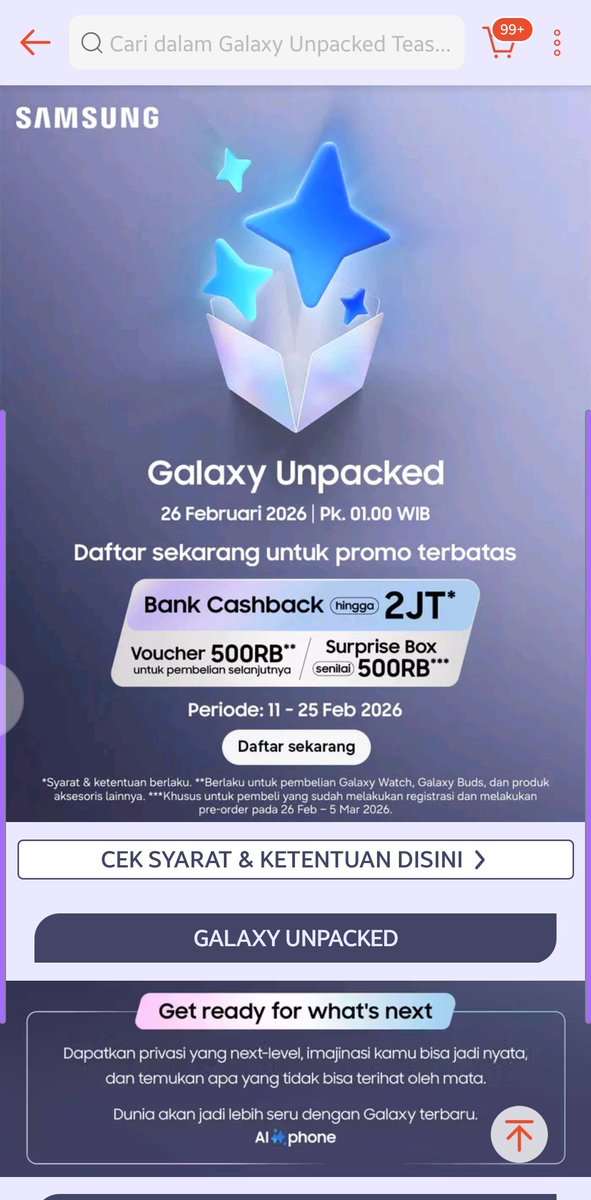 Super excited kepoin fitur Galaxy AI terbaru &amp; siap nonton #GalaxyUnpacked #GalaxyUnpackedxShopee #YouAndAICan  👀✨