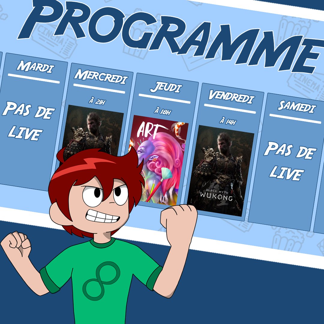 ZumenSV's tweet photo. Hello à vous. J'espère que vous allez bien!

La chaîne: https://t.co/3kXUKKXG5G

Je vous donne rendez-vous:

Mercredi à 13h Black Myth: Wukong.

Jeudi à 14h Stream art.

Vendredi à 18h Black Myth: Wukong. https://t.co/Od885cDFe8