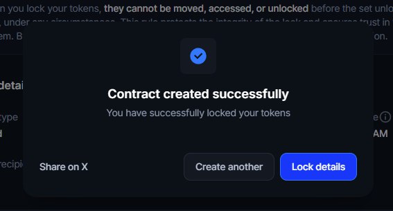 10% Token Lock Update

To show the core team’s long-term commitment and help maintain community stability, we’ve locked 10% of the $OYRADE supply.

This is part of our effort to build responsibly, align incentives, and meet the requirements needed for the Pumpfun Build in Public