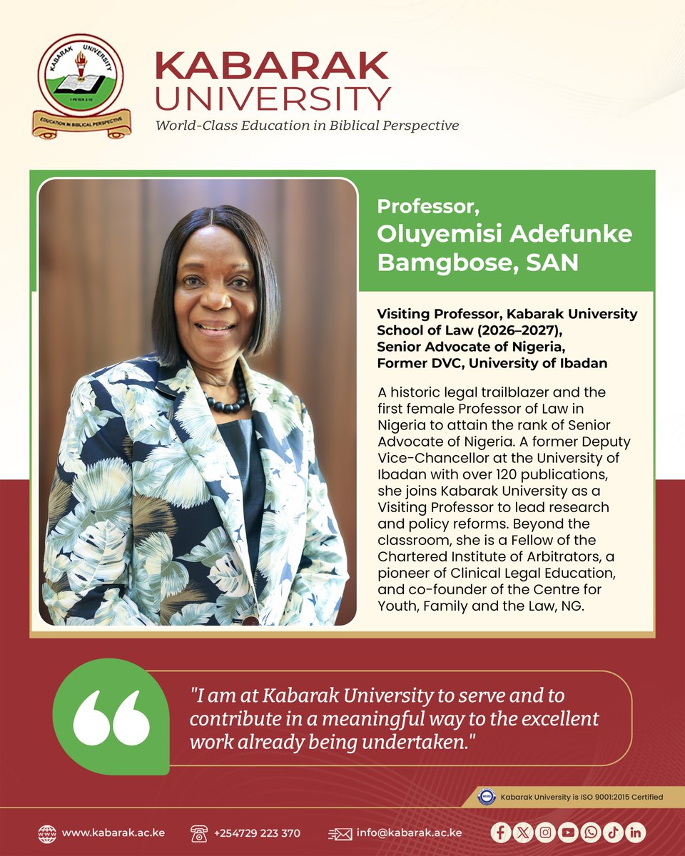 Kabarak University tweet media