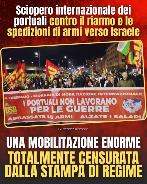 Se ne è sentito parlare in qualche TG? 21 porti europei hanno partecipato bloccando tra l'altro 4 navi cargo di cui 3 della compagnia israeliana Zim e una di MSC diretta in Israele.