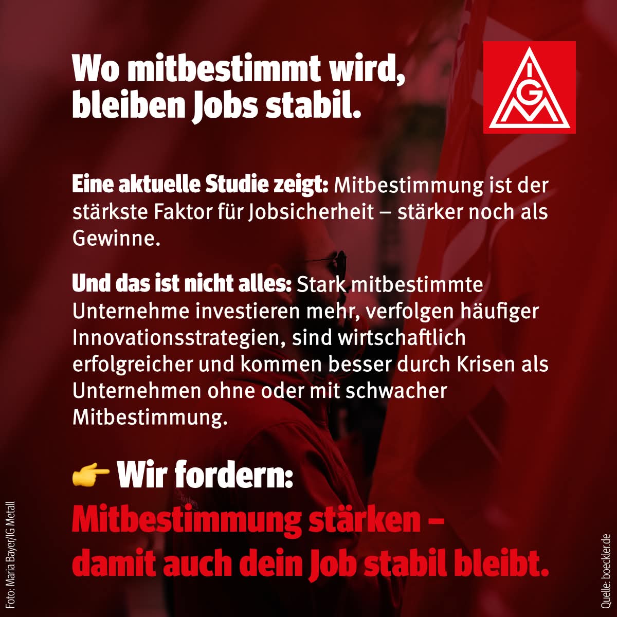 Für uns gilt: Gute Arbeit braucht starke Mitbestimmung 🚩