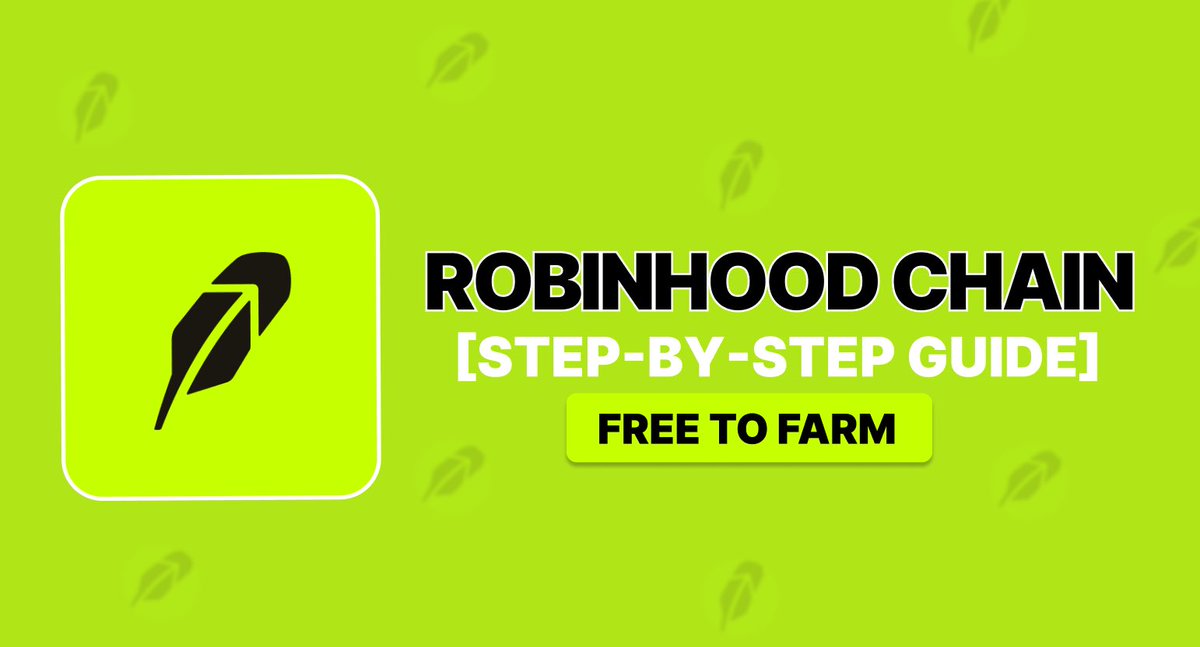 Robinhood Chain 🪶

<a href="/RobinhoodApp/">Robinhood</a> just launched a new chain ‘Robinhood Chain’ on Arbitrum

📊 raised: 5.77B
📝 FREE to Interact

👉 Here’s how to position yourself: 

   ➖add chain and get faucet: faucet.testnet.chain.robinhood.com
   ➖deploy smart contract: docs.robinhood.com/chain/deploy-s…

Phase