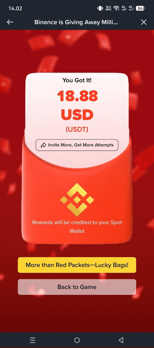 Binance redpacket event
Get up to 28$
bmwweb.biz/referral/myste…

-Pas masuk ke gambar satu
-Click open in APP
-Play the game
-Tunggu rewardnya land
-Done