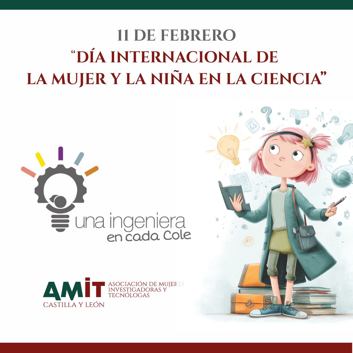 AMITCyL's tweet image. Día Internacional de las Mujeres y las Niñas en la Ciencia (11F)

AMIT Castilla y León continua acercando la ciencia a la infancia con referentes cercanos, a través de los talleres que imparten nuestras voluntarias de “Una ingeniera en cada cole” en centros educativos.