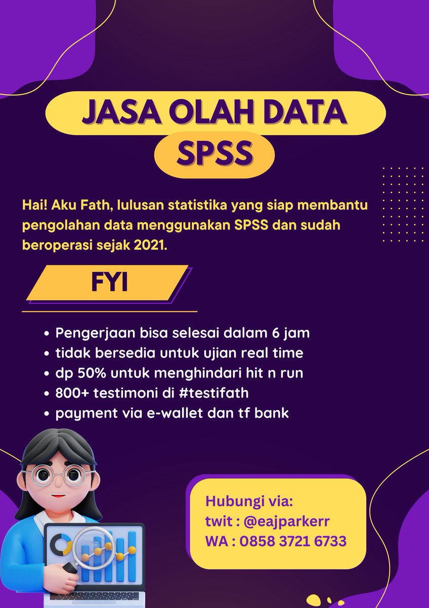 fath 🌵| Jasa Olah Data Joki SPSS 📌 tweet media