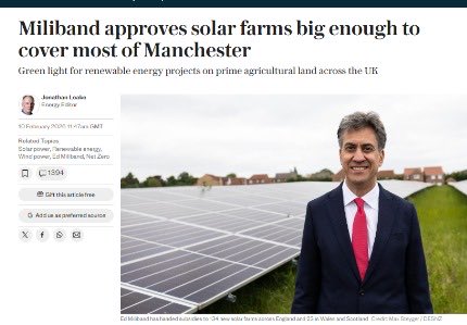 The Milimadness continues. They are wreaking our countryside and economy with the Net Zero scam.