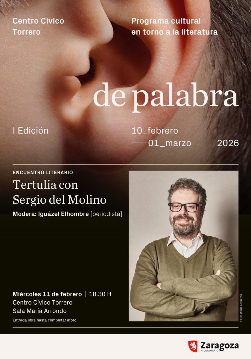 IguazelE's tweet photo. Soy una chica con suerte y esta tarde estaré con mi querido @sergiodelmolino hablando de literatura. 
Será un placer que nos acompañéis. https://t.co/jK5k4BcILR