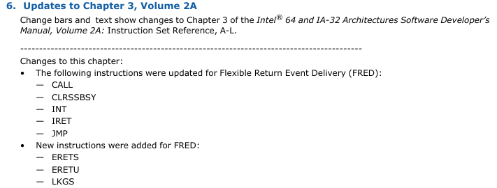 InstLatX64's tweet image. #Intel released the 90th edition of the Software Developer’s Manuals with canonized #FRED, #ArchitecturalPEBS, Asymmetric RDT-M &amp;amp; RDT-A
All-in-One:
cdrdv2-public.intel.com/874240/325462-…
Changes v82:
cdrdv2-public.intel.com/874239/252046-…
#LKGS, #PBNDKB, #PantherLake