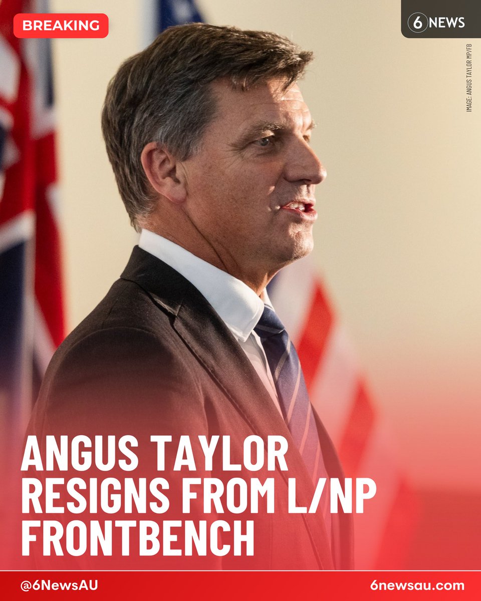 #BREAKING 🚨 Angus Taylor has resigned from the opposition frontbech ahead of an expected Liberal leadership spill against Sussan Ley