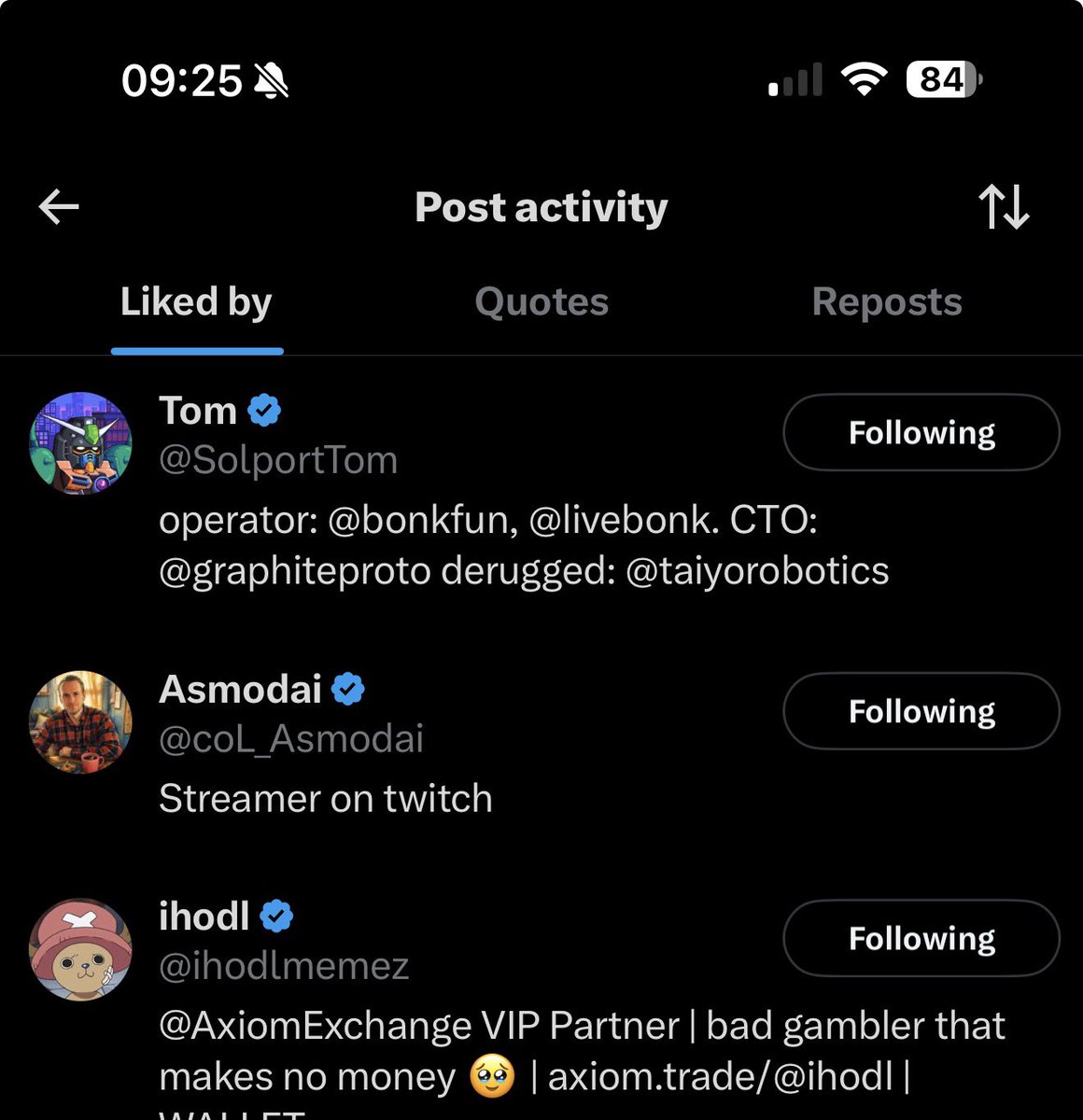 Tom and the team are watching guys!! Lets keep it serious and keep growing and raiding!