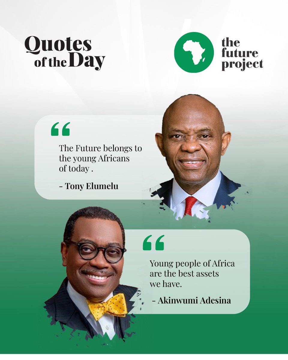 TFAAfrica's tweet image. Africa’s future is clear: empower young people and leadership follows.

At The Future Project, we’re committed to building platforms that consistently prepare young Africans for leadership.

Which statement resonates with you most, and why?
#TheFutureProject #TFP #YouthLeadership