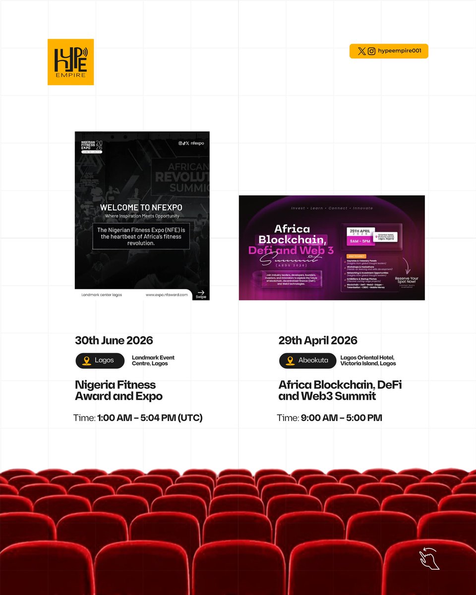 We’re back with Part 2 of “Events You Shouldn’t Miss This Year.”

Check your calendar and plan ahead. Pick the ones that align with your goals, you’ll find them valuable.

P.S: We highly recommend BARAZA LAGOS by <a href="/hello_baraza/">Baraza</a>. See our pinned post for details.