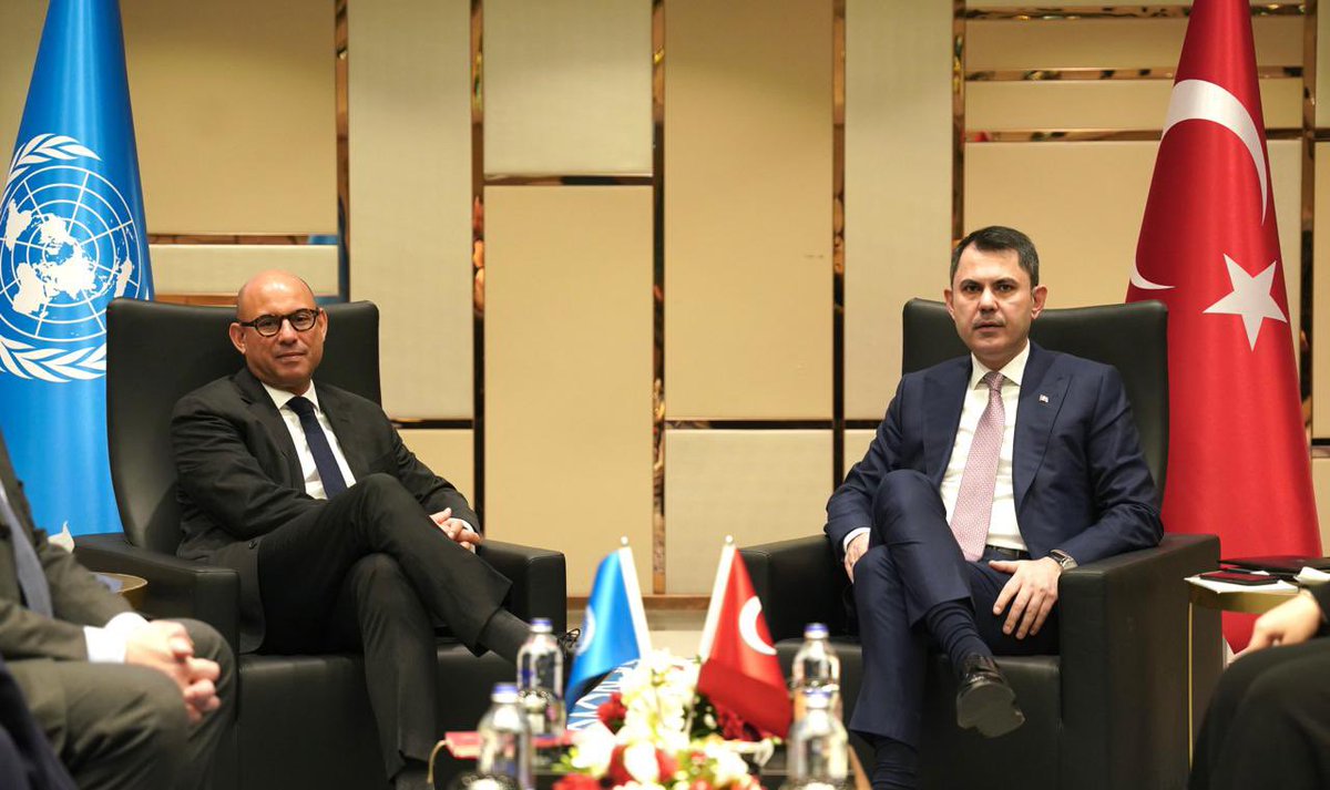 murat_kurum's tweet image. Birleşmiş Milletler İklim Değişikliği Çerçeve Sözleşmesi İcra Sekreteri Sayın Simon Stiell  ile COP31 kapsamında bir görüşme gerçekleştirdik.

COP31’in hazırlık süreci, küresel beklentiler ve ülkemizin öncelikleri noktasında istişarelerde bulunduk. 

Konferansın hazırlık…