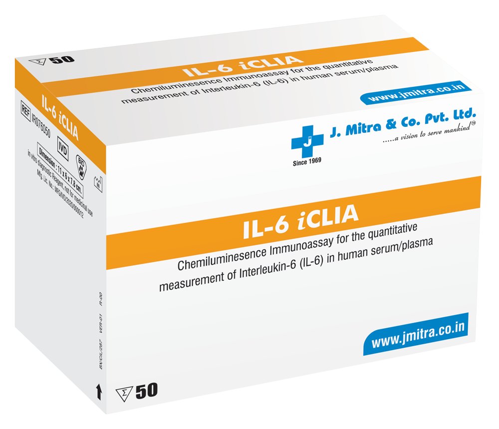 IL-6 iClia Diagnostic Kit (AE) is intended for the in vitro quantitative measurement of Interleukin-6 (IL-6) in human serum/plasma as an aid in the monitor of the immune 

Learn More...

zurl.co/s9guu 

#IL-6iClia #Jmitra #Biotech #BioTechnology