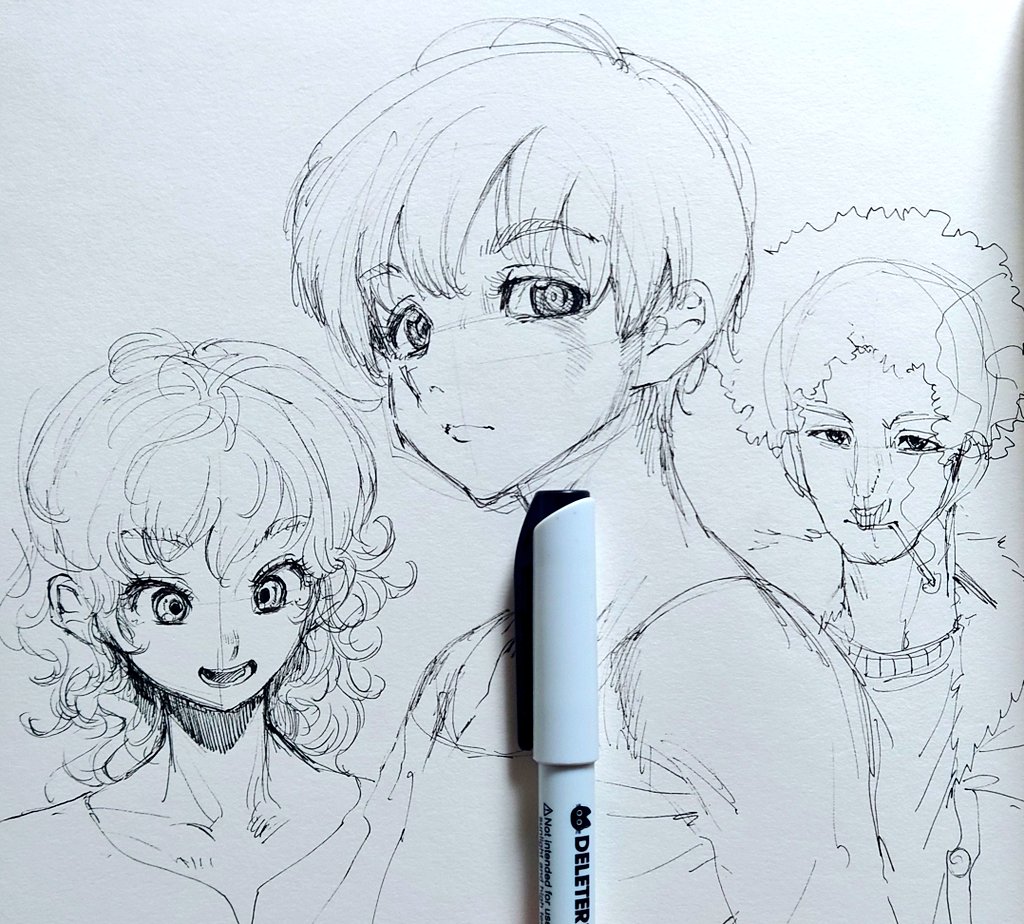 インク切れ間近のカッスカスなペンで落書き 