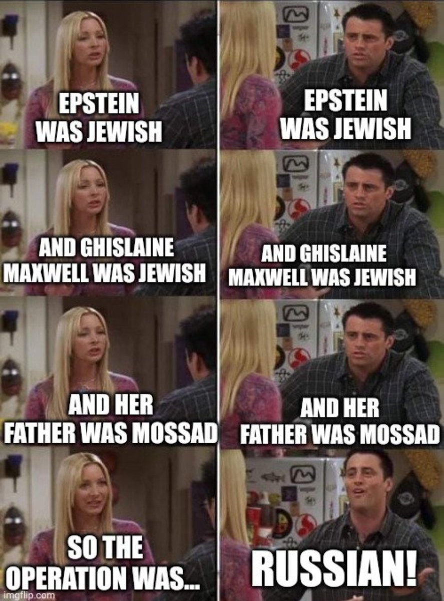 So, let me get this straight:

- Jeffrey Epstein was Jewish.

- Ghislaine Maxwell, who was his longtime partner and co-conspirator, is also Jewish.

- His next-door neighbor and occasional business associate Howard Lutnick is Jewish.

- One of his key attorneys, Alan
