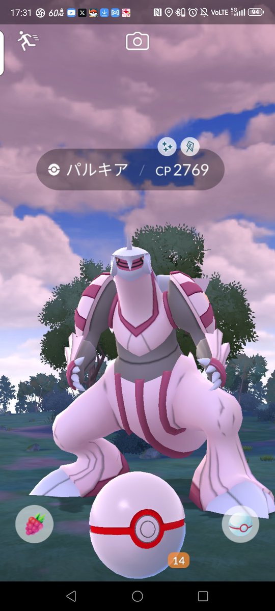 やっと来た(*´ω｀*)
あとはディアルガの100(´・ω・｀)