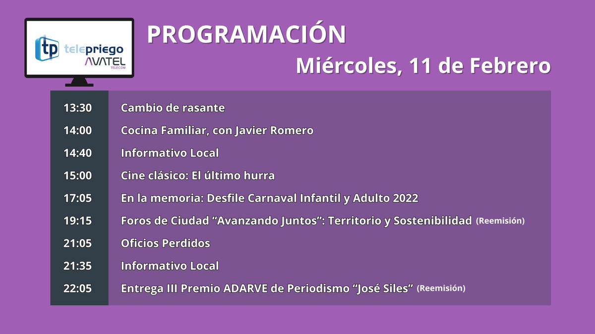 #telepriego #AvatelTelecom #CLICtv #Febrero2026 #Invierno2026 #Carnaval2026