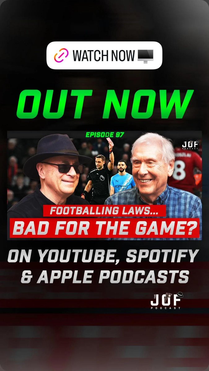 New The Joy Of Football with Martin Tyler &amp; me: how no-one's laid claim to be Brazil centre-forward in World Cup; 3 Of The Best - Ouattara, Steve Holland, Angel Gomes; Letter From The Gantry, a game with 3 hat-tricks; Voice Of Passion - laws of game don't serve justice
<a href="/TheJOF/">The Joy of Football Podcast</a>