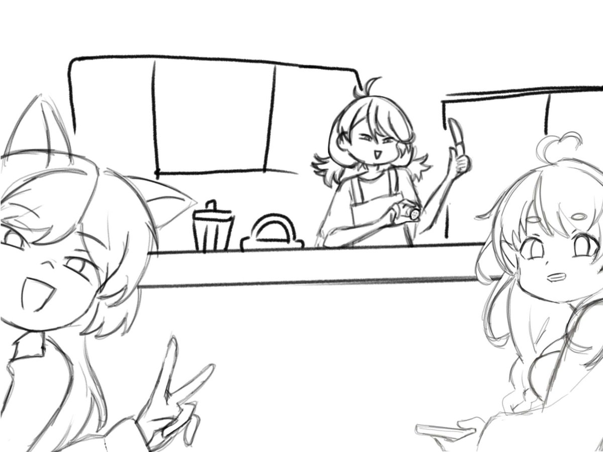 Surprise ~!! 

Waffle House makes Okonomiyaki!! At 6:30pm SGT!! 

With <a href="/yes_hello23/">🍉Shaz Parodia/シャズ Any Angle 🌵💩</a> and <a href="/v3rnekovirus/">V3rnekoVirus | Pre-Debut | Redesign Soon</a> !! 

(oh dear, will anything catch on fire-) 

Art by <a href="/yes_hello23/">🍉Shaz Parodia/シャズ Any Angle 🌵💩</a>