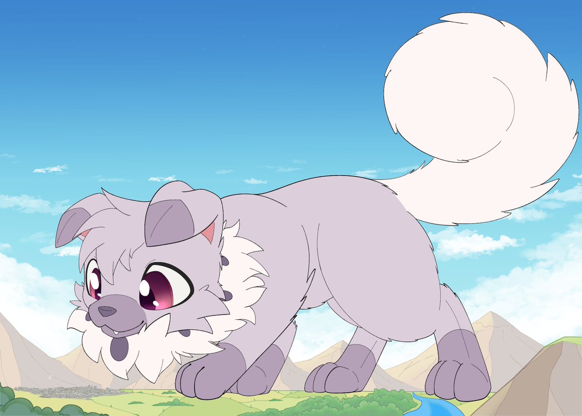 Xavier loves exploring and growing huge... Seems the big pup found a little town in the middle of no-where!
Art by: <a href="/_Zeevee_/">Zeevee</a>