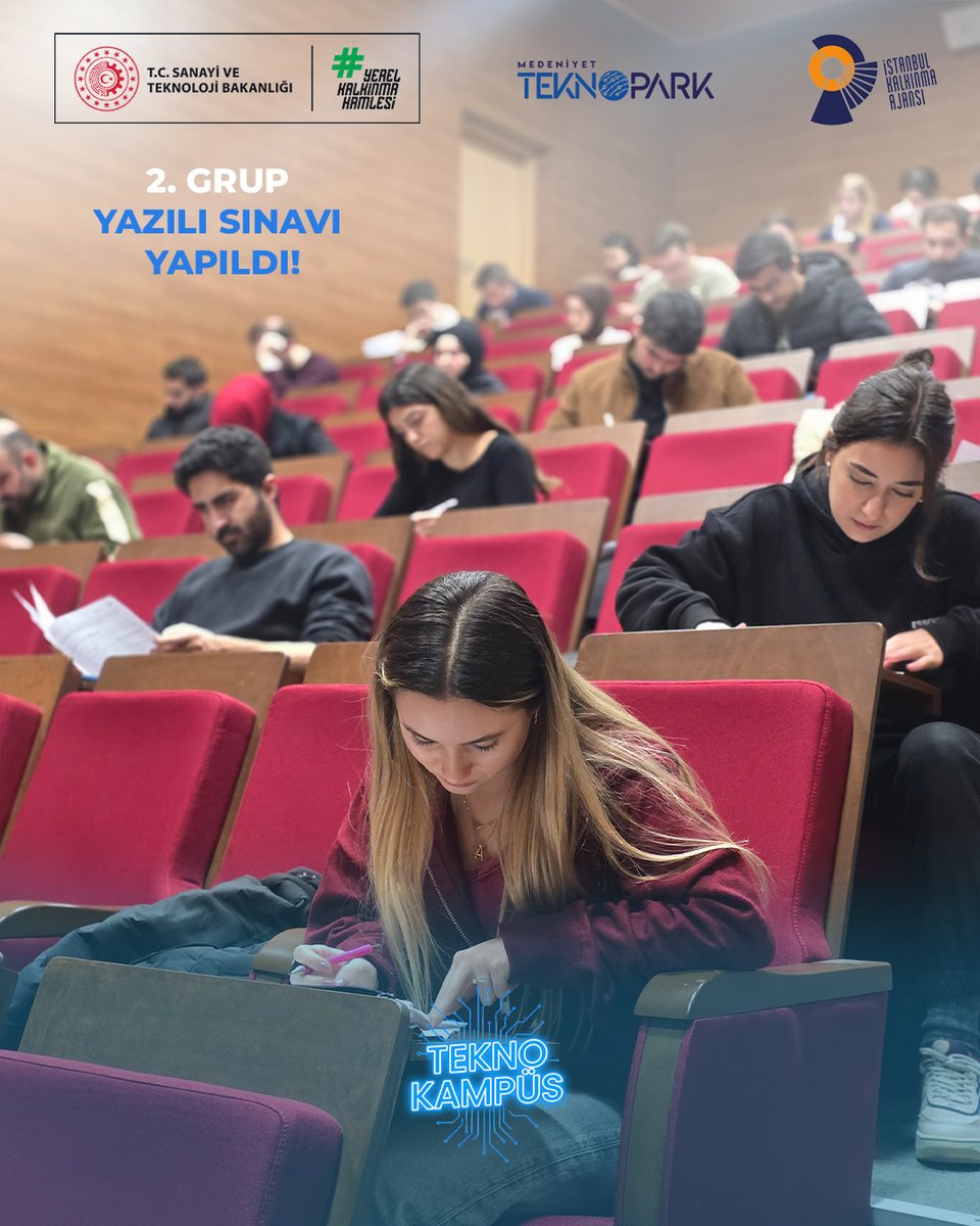 TeknoKampüs 2. grup başvuruları yoğun ilgiyle tamamlandı ve ön değerlendirme sürecini geçen adaylarımız yazılı sınavda bir araya geldi.
instagram.com/p/DUnG8MjDfBm/…