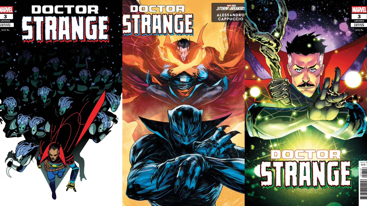 SanctumLibraryX's tweet image. Happy New Comic Book Day!

We've not found anything so far (we'll update asap if we do!), but next week is Doctor Strange #3!

We have some fantastic variant covers releasing too!

1. Baldemar Rivas.
2. Alessandro Cappuccio.
3. Adam Gorham.
#DoctorStrange #DrStrange