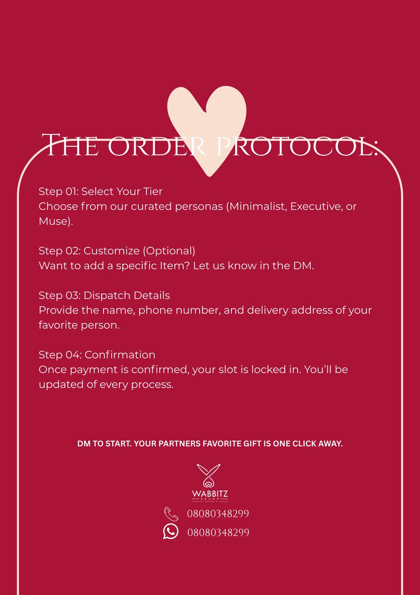 It’s 3 days to Valentine’s and some of you are still 'thinking' about it? While you're thinking, the delivery slots are filling up. Do you want to be the one explaining why there’s no gift on the 14th?

Book a slot - Dm or wa.me/2348080348299
📍Lagos(delivery nationwide)