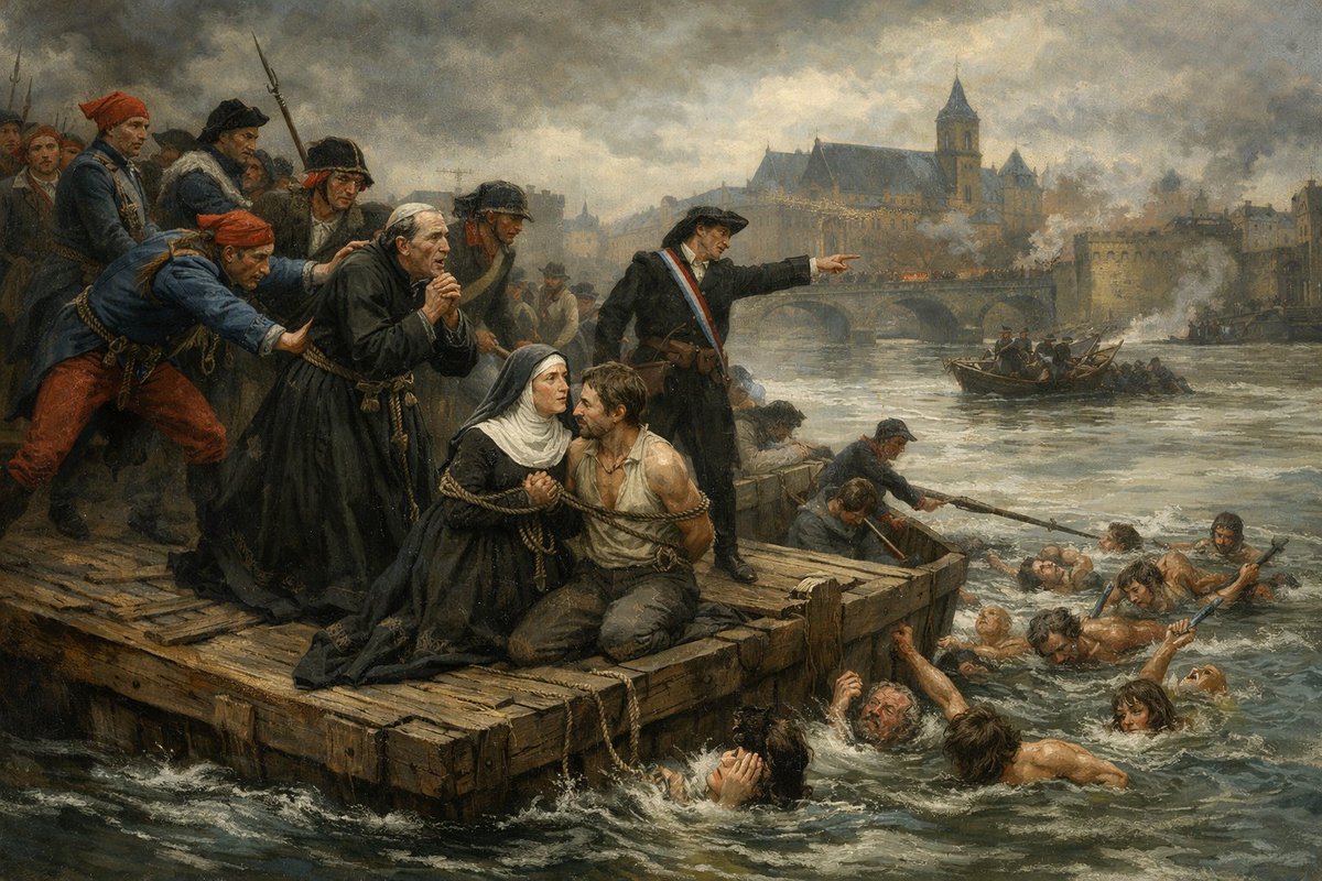 Uno de los episodios más dramáticos de la guerra de la Vendée son los ahogamientos masivos de Nantes entre 1793 y 1794. Prisioneros considerados enemigos de la Revolución fueron embarcados en barcazas en el Loira que luego eran hundidas deliberadamente. Las víctimas, entre ellos