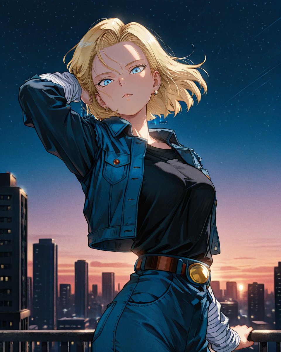 Veyra_Art's tweet photo. Kept you waiting, huh? 💛
#AIart #AnimeArt #Android18 #DragonBallZ https://t.co/yWUb95h17F