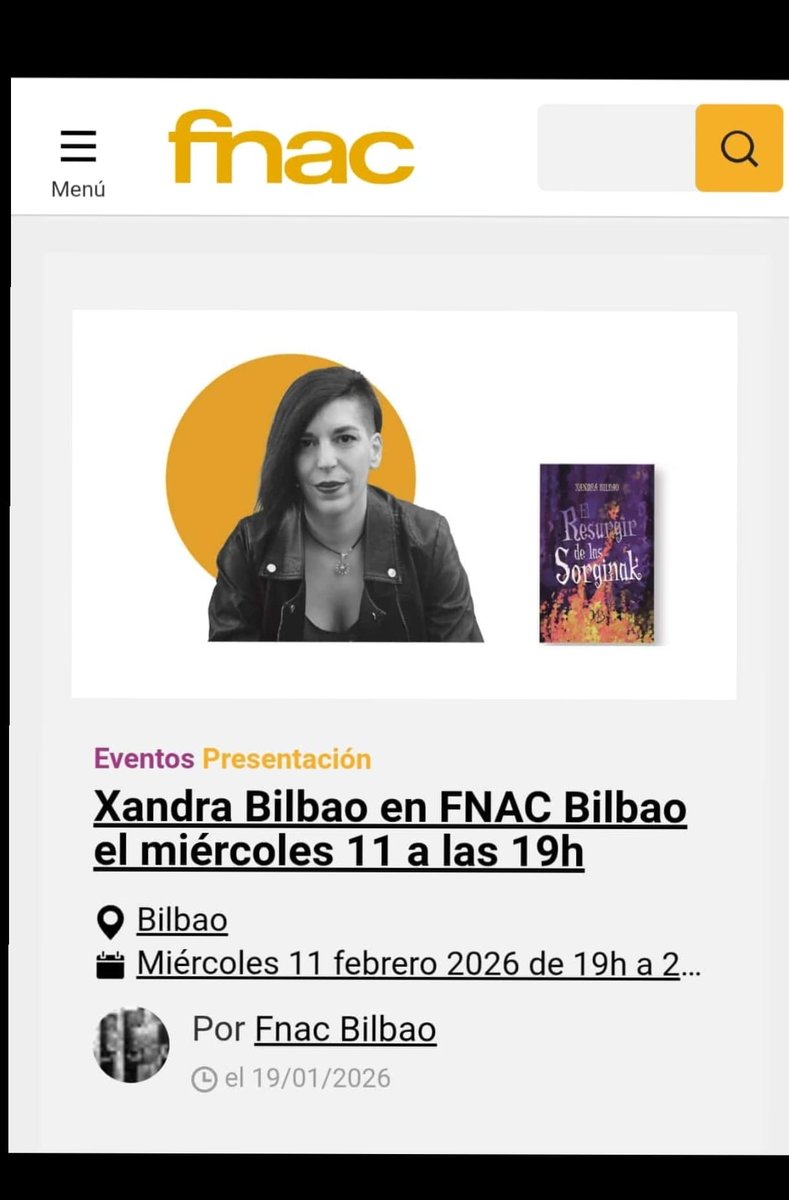 🔥Ha llegado el día 🔥
Hoy en <a href="/Fnac_ESP/">Fnac España</a> se habla de sorginak. 
De la mano de <a href="/JuanInfante10/">Juan Infante</a> hablaremos de leyendas, momentos históricos y procesos creativos. 
Es un evento muy especial para mí y me encantaría compartirlo contigo. 
Te esperamos en el akelarre.