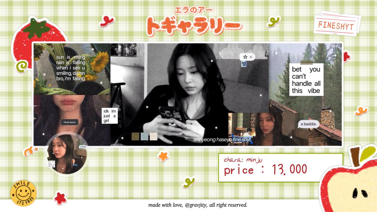 help repost (rt), thank u ^ㅅ^!

hello! ella ada beberapa layout ready stock dari katalog ‘FINESHYT’ chara bg &amp; gg🖖 price on pict! bisa langsung di take melalui dm/teleku ya💌 terimakacii! ^_____^🍀🩷

t. #zonauang #zonaba