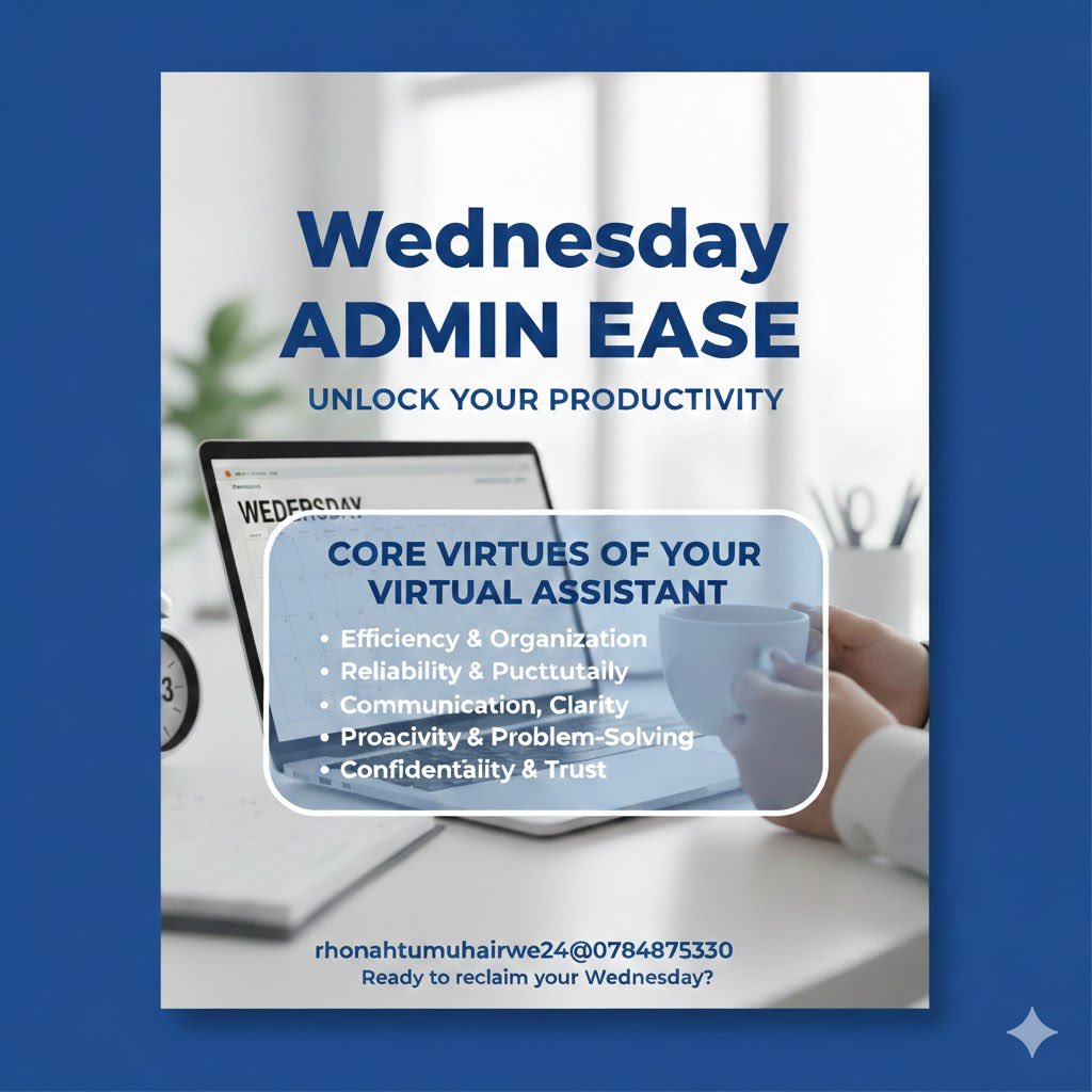 TRhonah26's tweet photo. Mid-Week Hustle, Meet Mid-Week Ease.
Is your Wednesday feeling more like a "Weighty-day"? By the time we hit the middle of the week, the to-do list has a habit of growing faster than we can keep up.

That’s where ADMIN EASE comes in. https://t.co/g7Fd2votAs