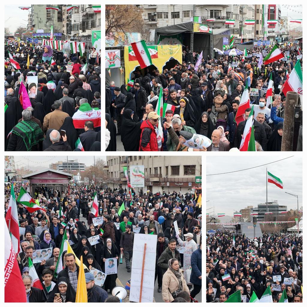 رفراندوم می‌خواستید ؟!
کجای دنیا هرسال مردم با حضور باشکوه‌ خودشون مهر تایید می زنن به نظام و به رهبر عزیزشون لبیک می‌گن🟩 ☫ 🟥
#فتح_بزرگ
#مردم_علیه_کودتا