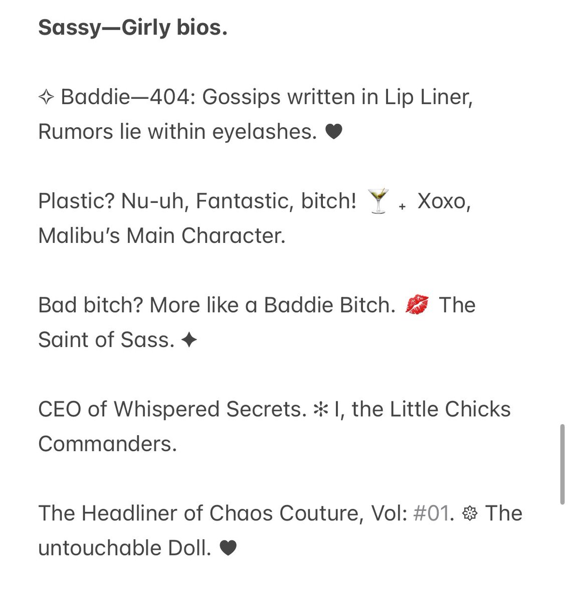 pleass help retweet? ♡ 

i got wording bios of: 
masculine—f1 themed, 
sassy—girly themed. ★

2.000 for each bio! grab yours now! ʕ”̮ॽु⋆⁺₊⋆ ♡̷̷̷ 

#zonauang #zonaba #zonabu