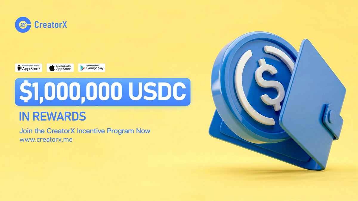 🚀 #CreatorX $1,000,000 USDC Incentive Program Ongoing

Invite friends to join CreatorX and earn USDC rewards. The more you invite, the more you earn — no limit 🔥

💰 100 valid invites = $10
💰 1000 valid invites = $100

Start positioning now, enjoy the early-stage rewards — the