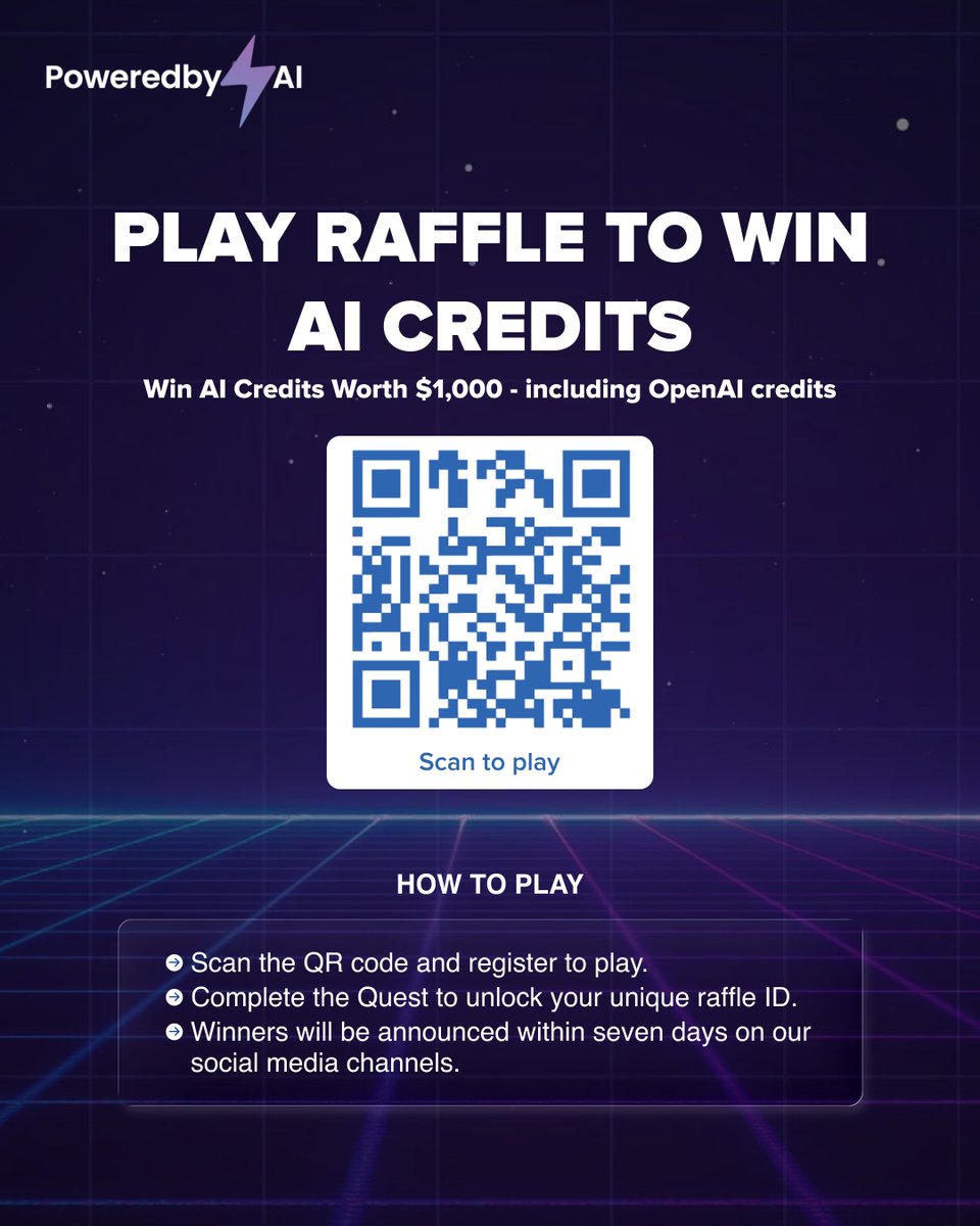 We’re LIVE exhibiting at AI Everything Egypt 🇪🇬🚀

And yes — we’re giving away $1,000 worth of AI Credits ⚡

🎮 Join our AI Raffle:
Scan QR → Complete tasks → Earn 150+ points → Unlock raffle ID → Get eligible 🎟️

📍 Visit us at Booth H1-P165 to explore AI products, meet our