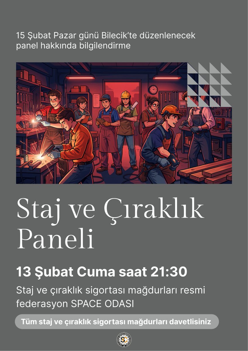 fatbaba03's tweet photo. 📢 DUYURU | X SPACE BULUŞMASI

15 Şubat Pazar günü Bilecik’te düzenlenecek olan Staj ve Çıraklık Sigortası Mağdurları Paneli öncesinde bilgilendirme ve davet amacıyla bir X Space odası açılacaktır.

🗓 Tarih: 13 Şubat Cuma
⏰ Saat: 21.30
📍 Yer: Staj ve Çıraklık Sigortası Mağdurları Federasyonu resmî X hesabı

Bu Space odasında;

• 15 Şubat Pazar günü Bilecik’te yapılacak panelin içeriği,
• Panelin amacı ve önemi,
• Katılım süreci ve detayları
kamuoyuyla paylaşılacaktır.

Tüm staj ve çıraklık sigortası mağdurları, hak mücadelesine destek vermek ve panele dair bilgi almak üzere Space odamıza davetlidir.

📣 Sesimizi büyütmek, mücadeleyi güçlendirmek için buluşuyoruz.

Katılım ve destek çok değerlidir.

Elli Yedinci Yılınızda
#StajyerÇırağınDerdineÇözümBulun