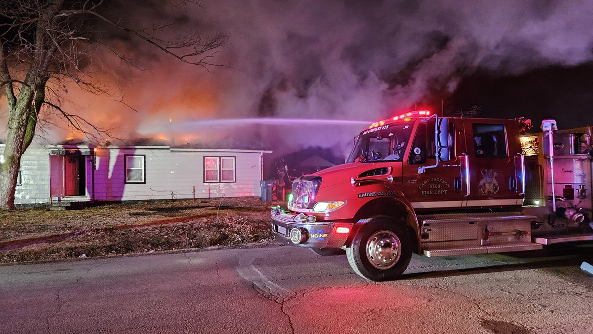 Firefighters from several Metro East departments are working with a fully involved house fire near Cahokia Heights. 
Fire broke out around 2:00am in the 2400 block of Lorraine Drive. I'm told the house was not occupied at the time of the fire but was under renovation.