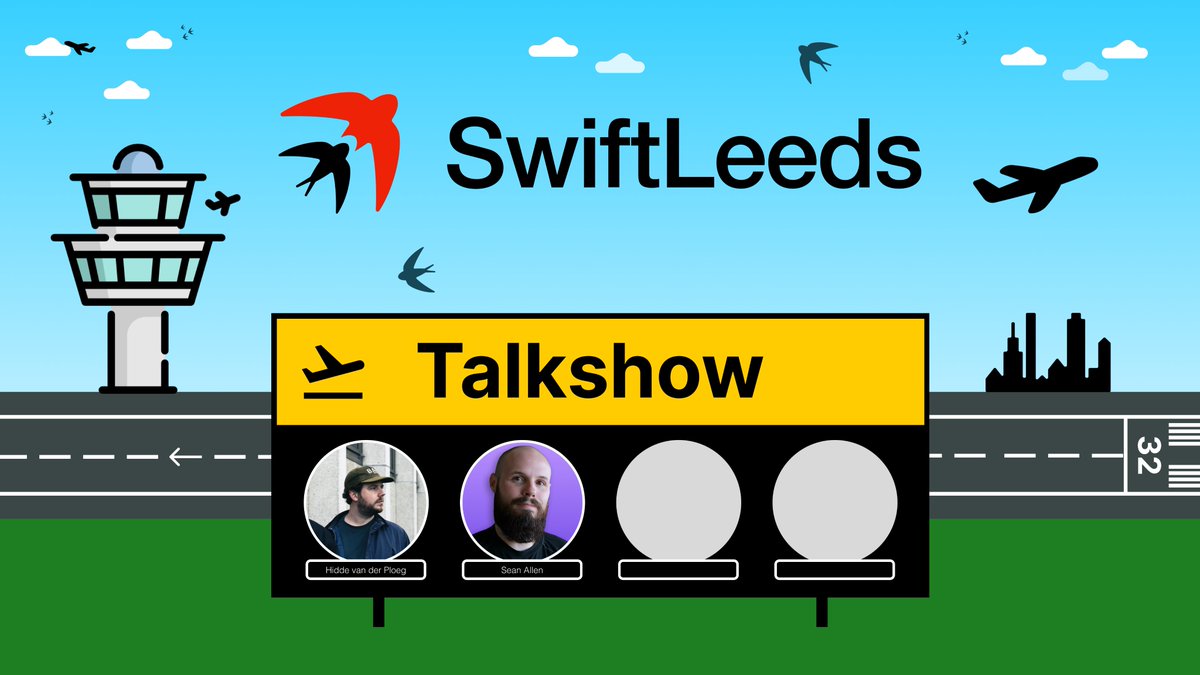 swift_leeds's tweet photo. Live Talkshow 🛫

We are super excited to confirm @hiddevdploeg as our Talkshow Host this year, with our first confirmed panellist as @seanallen_dev 🫶

It's going to be our best evening talk show, ever! With more panelists set to be confirmed soon. 🧑‍✈️

Tickets available:
https://t.co/llr9IBxusB