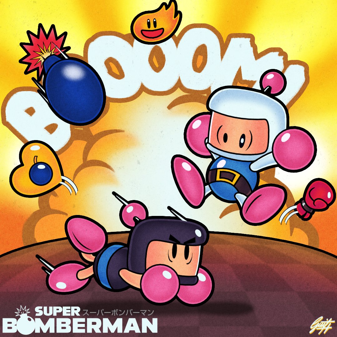 💥 EXPLOSIVE BEGINNINGS 💥
We have never been so back, all thanks to the wonderful Super Bomberman Collection. Here's a piece to celebrate that! I really did my best to capture the style that the first game went for (and the collection does this too!)
#bombermanfanart