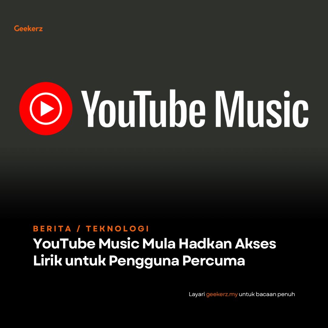 geekerzmy's tweet photo. Ada pengguna YouTube Music di sini? 🙌🏼

#Geekerz #GeekOutLoud #YouTube

👉🏼 Ketahui lebih lanjut:
https://t.co/iFbldGPAIu https://t.co/yABdfSWXdR