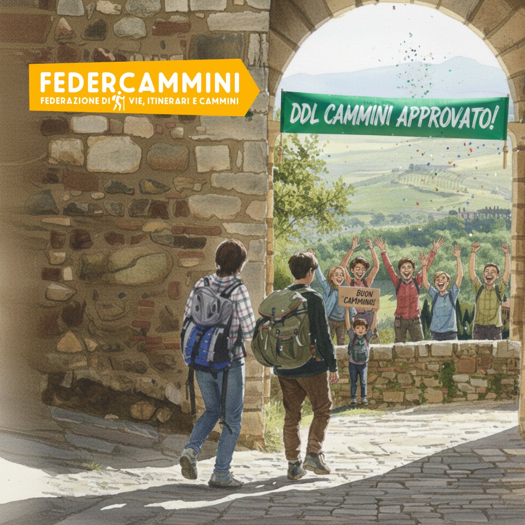 Cammini: la legge è realtà. Un passo storico per l’Italia.
Nasceranno:
📷 la Banca Dati dei Cammini d’Italia
📷 una cabina di regia nazionale
📷 un Programma triennale di promozione
Per Feder.Cammini è un risultato significativo: i cammini sono infrastrutture turistiche