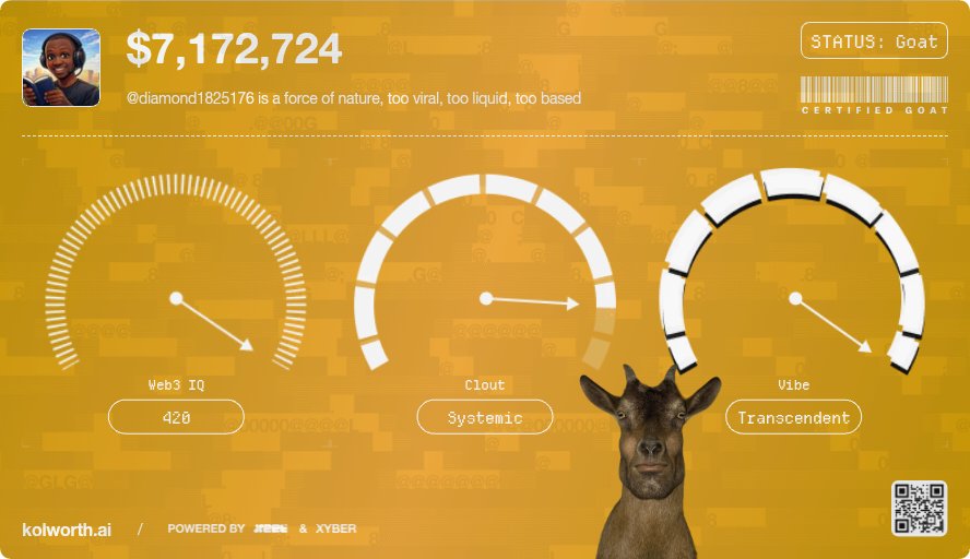 @diamond1825176 is a force of nature, too viral, too liquid, too based