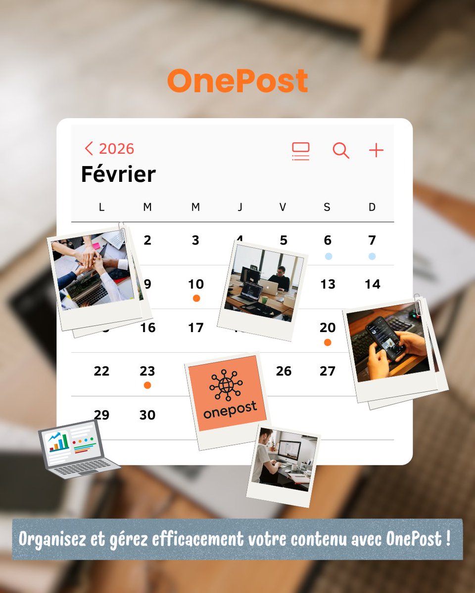 onepost_fr's tweet image. Dites adieu au stress des publications ! Avec OnePost, programmez vos posts à la semaine, au mois... et reprenez le contrôle de votre temps. Votre créativité mérite ça ! ✨ 
👉 [Lien vers OnePost.fr]
#SocialMediaManagement #GainDeTemps #OnePost #MarketingDigital