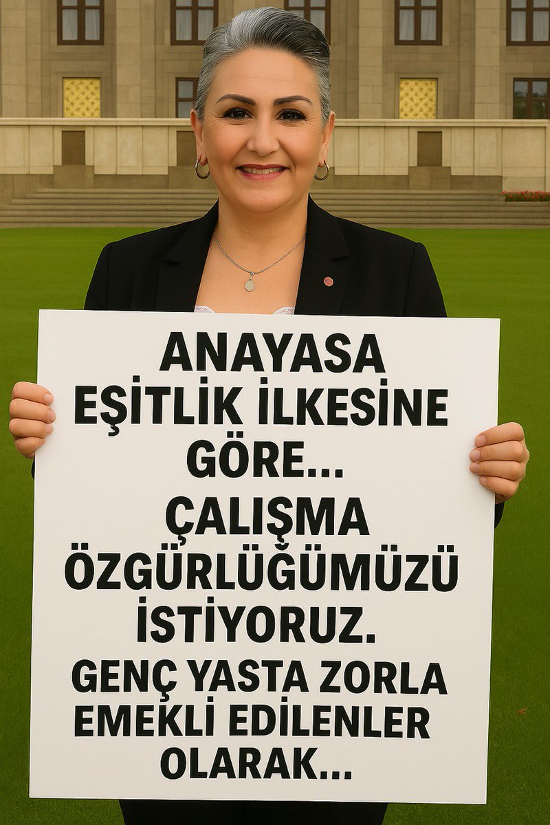 #ZorunluEmekliyeİşeİadeHakkı
◾696 KHK ile on binlerce işçi Zorla Emekli Edilerek mağdur edildi
◾En düşük maaşa mahkûm edilerek geçim derdine düşürüldü,
◾Kamu, yetişmiş iş gücünü kaybetti
◾İŞİMİZİ GERİ İSTİYORUZ!
<a href="/RTErdogan/">Recep Tayyip Erdoğan</a> <a href="/_cevdetyilmaz/">Cevdet Yılmaz</a> <a href="/eczozgurozel/">Özgür Özel</a> <a href="/isikhanvedat/">Prof. Dr. Vedat Işıkhan</a>