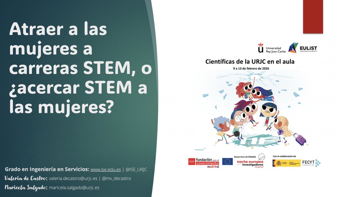 ISE_URJC's tweet photo. En el Día Internacional de la Mujer y la Niña en la Ciencia 11F, participamos en una actividad para visibilizar a las mujeres en STEM y acercar las STEM a niñas y jóvenes desde un enfoque más humano y creativo 💜
Gracias a @URJCcientifica y @IesleonfelipeG 
#MujerYCiencia #STEAM https://t.co/mO6fo7oMYF